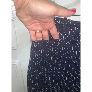 Talbots Women's Petite Size‎ 14P Navy Anchor Print Bermuda Shorts thumbnail 3