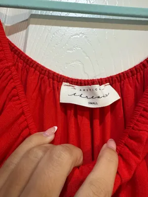 American Threads Red Off the shoulder dress thumbnail 4