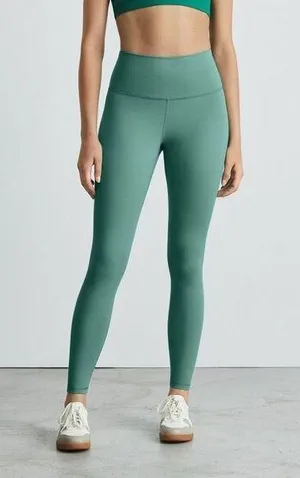 Everlane Womens The Perform 24/7 Legging Ankle Crop Dark Mint Green M thumbnail 1