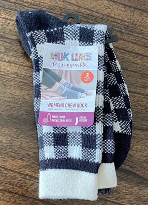 Muklucks Women’s Crew Socks New! Fits sizes 6-11 thumbnail 1