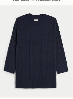 Navy Blue Sweater Dress thumbnail 2