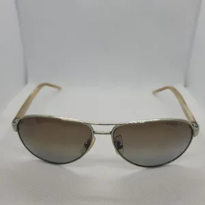 Ralph Lauren Polarized Silver & Tan Aviator Sunglasses thumbnail 7