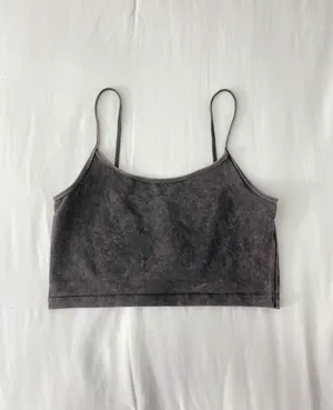 Acid Wash Crop Top thumbnail 2