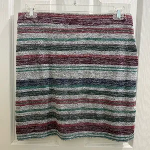 Market & Spruce Striped Super Soft Comfortable Bodycon Mini Skirt Coverup Large thumbnail 2