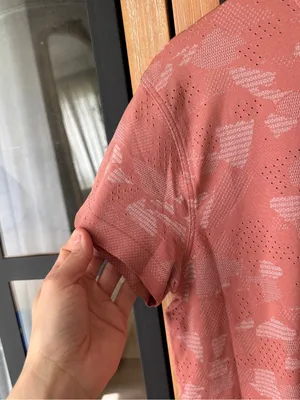 Lululemon Train to Be Short Sleeve Shirt Mosaic Multiply Brier Rose Pink Peony thumbnail 8