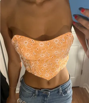 SheIn Orange top thumbnail 1