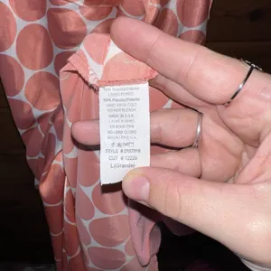 Forever y2k Coral Pink Polka Dot Satin Halter Empire Waist Dress Size Large thumbnail 9