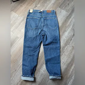 NWT Madewell High Rise Stove Pipe Denim Jeans Relaxed Fit Straight Blue Size 30 thumbnail 5