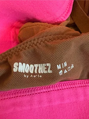 Aerie Smoothez Plunge Mesh Bralette Brown Hot Pink Seamless Loungewear Casual thumbnail 3