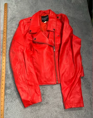 Riverdale south side serpents cherry faux leather Moto jacket large thumbnail 1