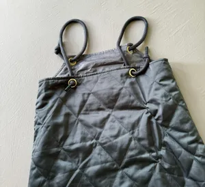 Quilted Puffer Overall Dress Gray thumbnail 5