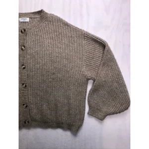Zenana Womens 3X Oversized Cardigan Sweater‎ Tan Ribbed Knit Lantern Sleeve thumbnail 3