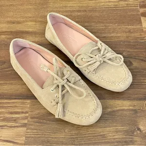 J.‎ Crew Light Khaki Suede Driving Loafers Size 5 thumbnail 2
