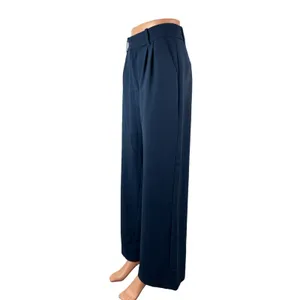 Abercrombie & Fitch Women's Navy Blue Wide Leg High Rise Trousers Pants Size M thumbnail 2