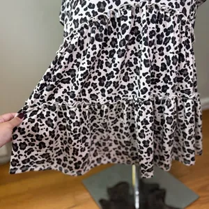 Altard State Leopard Print Babydoll V-neck Top L Boho Ruffles Coquette Flowy thumbnail 11