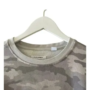 Pure Navy Tie Dye Gray Crew Neck Soft Loungewear Sweatshirt SZ S #1023 thumbnail 2