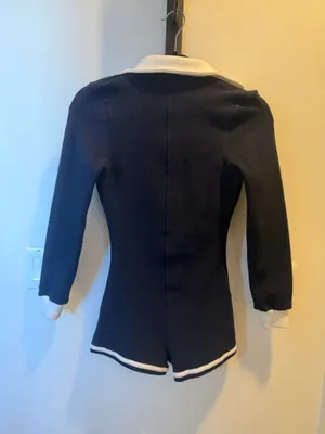 Nasty Gal Navy and White Polo Romper thumbnail 3