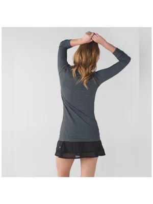 Lululemon run swiftly gray black long sleeve top 8 thumbnail 4