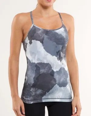 LULULEMON Power Y Tank White Coal‎ Tinted Canvas Super Size 10 thumbnail 1