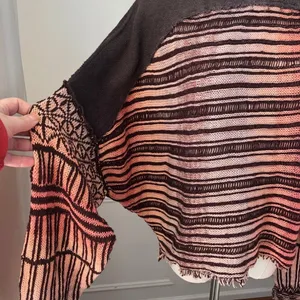 NWOT Free People Sample Sweater Fringe Crop S thumbnail 4
