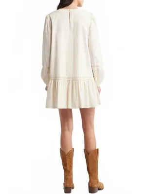 Treasure & Bond Lace Detail Long Sleeve Shift Dress NWT Ivory XS thumbnail 2