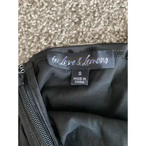 For Love & Lemons Black Ruched Mini Dress with Rhinestone Bodice – Size Small thumbnail 10