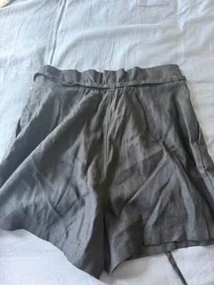 Black Linen Shorts Size L thumbnail 5