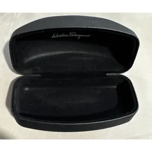 Salvatore Ferragamo Sunglasses Eyewear Hard Case Logo Black Textured Storage thumbnail 6