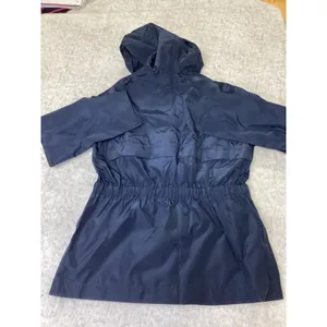 A New Day Womens Navy Blue Hooded Windbreaker Jacket Size M Adjustable Waist thumbnail 7