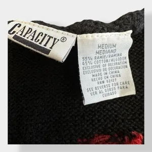 Capacity Vintage 3D Knit Fruit Sweater Vest‎ Cardigan Size M thumbnail 3