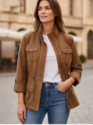 Chico's Women's Tan Suede Jacket Size 1 #suede #outerwear thumbnail 1