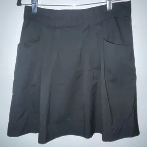 Gap Stretch Black Ruched Ribbon-Trimmed Waist Skirt with Pockets Size 4‎ thumbnail 1