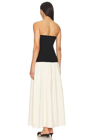 NA-KD Black & Cream Strapless Maxi Dress XXS NWT thumbnail 4