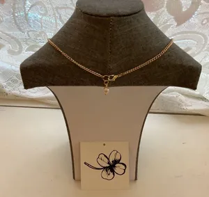 Handmade Sparkle gold earth tone pearl necklace thumbnail 5
