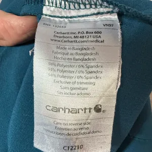 Carhartt Women's V-Neck Scrub Top - Teal, 3XL thumbnail 4