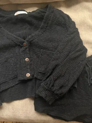 Free People Beach Oasis Set Dark Gray Black Size Large thumbnail 8