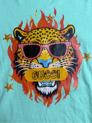Comfort Colors Mint Green Short Sleeve Tee with Flaming Leopard Graphic thumbnail 4