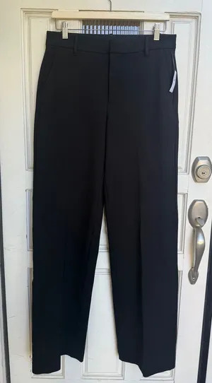 Gap Black High Rise Straight Leg Trousers Pants Size Medium Tall 856989-01-1 New thumbnail 1