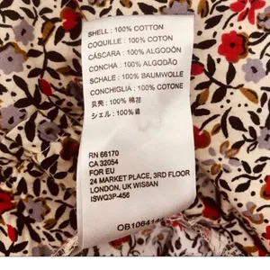 Free People Heartlands Floral Puff Sleeve Tiered Cotton Midi Maxi Dress Size S thumbnail 13