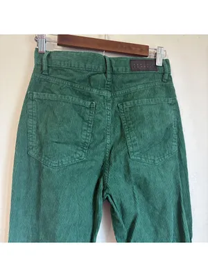 Pacsun Green Corduroy Dad Jeans High Rise Straight Leg Button Fly Size 26 thumbnail 8