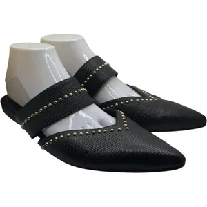Anine‎ Bing Leather Daphne Black Studded Mules Flats Capsule Luxury Grunge 10 thumbnail 4