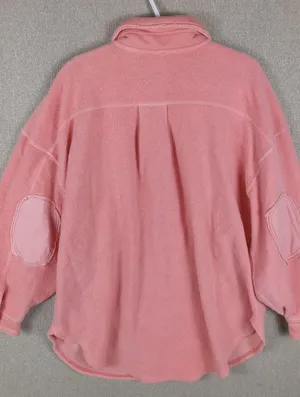 Free People Pink Fleece Shacket thumbnail 5
