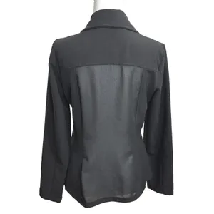 Maurices Blazer Black Sheer Back Panel Open Front Professional Work‎ Evening S thumbnail 2