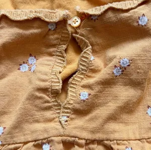 Aeropostale Floral Mini Dress - Mustard Yellow Tiered Babydoll Boho Sundress thumbnail 8