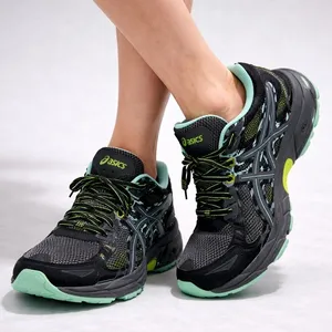 Asics Gel-Venture 6 Running Shoes Womens 9.5 Black Mint T7G8N‎ Trail Athletic thumbnail 1