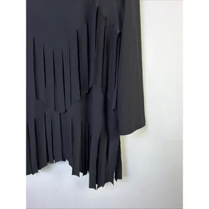 Ali Miles Black Fringe Blouse large whimsygoth western bohemian hippy festival thumbnail 4