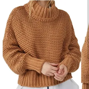 Free People My Only Sunshine Chunky Knit Sweater Large thumbnail 1