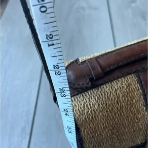 Vintage Leather woven bucket bag brown tone safari tan thumbnail 10