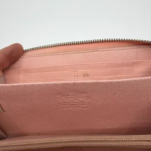 Coach Accordion Zip Pink Signature C Coated Canvas Wallet thumbnail 7