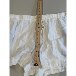 Universal Thread Drawstring Shorts Womens XL White Linen Minimal Coastal Beach thumbnail 7